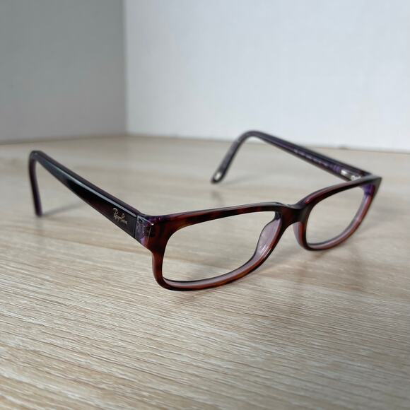 Ray-Ban RB5187 2442 Tortoise Shell Red Purple Eyeglasses 52-16-140 FRAMES ONLY - Picture 1 of 8